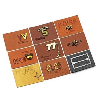 Metall logotipli bosh kiyimlar teri patch