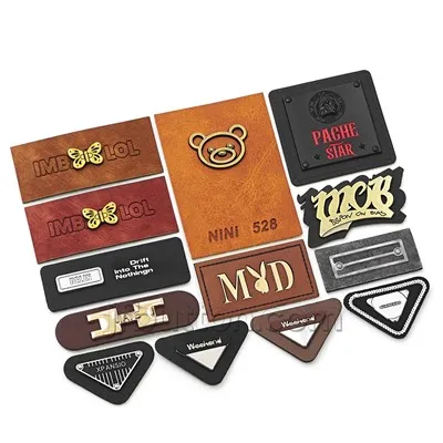 Metall yorliqli shim teri patch