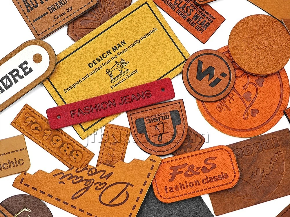 genuine leather label